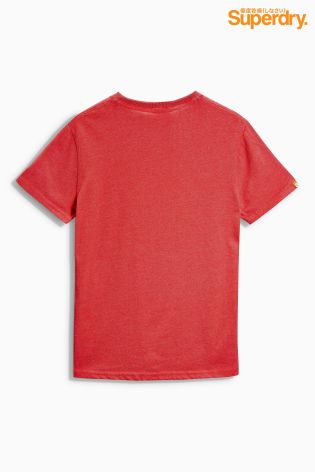Red Superdry Script Logo T-Shirt